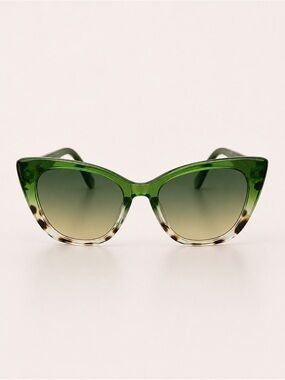 Green Ombre Cat-Eye Women's Sunglasses
